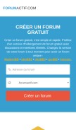 How forumactif.com looks like on a mobile device such as an iPhone.