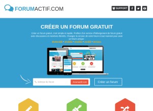 How forumactif.com looks like on a tablet such as an iPad.