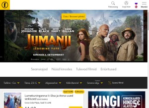 How forumcinemas.ee looks like on a tablet such as an iPad.