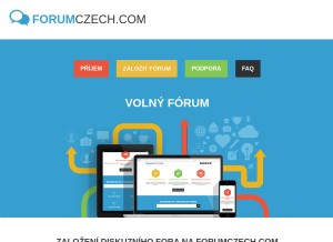 How forumczech.com looks like on a tablet such as an iPad.