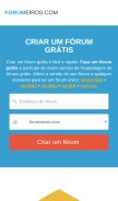 How forumeiros.com looks like on a mobile device such as an iPhone.