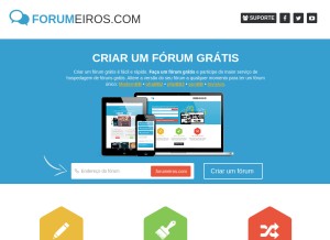 How forumeiros.com looks like on a tablet such as an iPad.