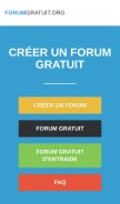 How forumgratuit.org looks like on a mobile device such as an iPhone.