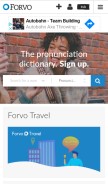 How forvo.com looks like on a mobile device such as an iPhone.