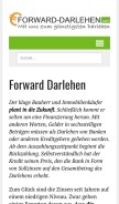 How forward-darlehen.com looks like on a mobile device such as an iPhone.