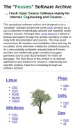 How fossies.org looks like on a mobile device such as an iPhone.