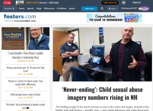How fosters.com looks like on a tablet such as an iPad.