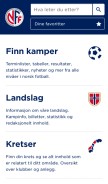 How fotball.no looks like on a mobile device such as an iPhone.