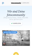 How fotocommunity.de looks like on a mobile device such as an iPhone.
