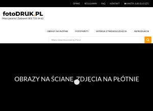 How fotodruk.pl looks like on a tablet such as an iPad.