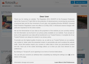 How fotosik.pl looks like on a tablet such as an iPad.