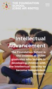 How foundationschoolindia.com looks like on a mobile device such as an iPhone.