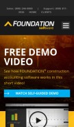 How foundationsoft.com looks like on a mobile device such as an iPhone.