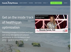 How foundmyfitness.com looks like on a tablet such as an iPad.