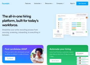 How fountain.com looks like on a tablet such as an iPad.