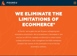 How four51.com looks like on a tablet such as an iPad.