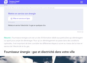How fournisseur-energie.com looks like on a tablet such as an iPad.