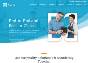 How fourth.com looks like on a tablet such as an iPad.