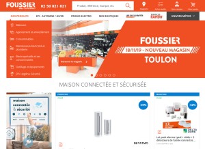 How foussier.fr looks like on a tablet such as an iPad.