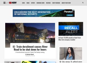 How fox19.com looks like on a tablet such as an iPad.