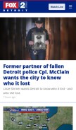 How fox2detroit.com looks like on a mobile device such as an iPhone.