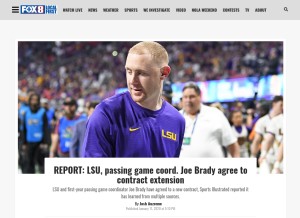 How fox8live.com looks like on a tablet such as an iPad.