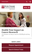 How foxchase.org looks like on a mobile device such as an iPhone.