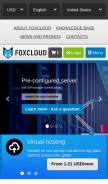 How foxcloud.net looks like on a mobile device such as an iPhone.