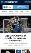 How foxdeportes.com looks like on a mobile device such as an iPhone.