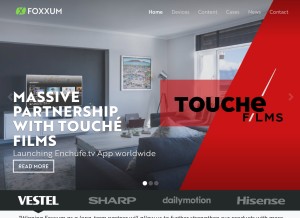 How foxxum.com looks like on a tablet such as an iPad.