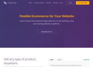 How foxycart.com looks like on a tablet such as an iPad.