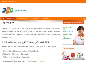 How fpt.info.vn looks like on a tablet such as an iPad.