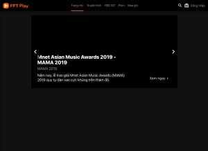 How fptplay.net looks like on a tablet such as an iPad.