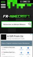 How fr-minecraft.net looks like on a mobile device such as an iPhone.