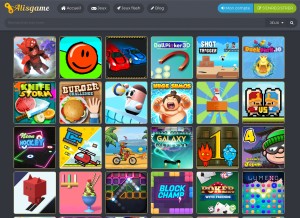 How fr.alisgame.com looks like on a tablet such as an iPad.