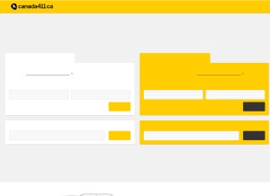 How fr.canada411.ca looks like on a tablet such as an iPad.