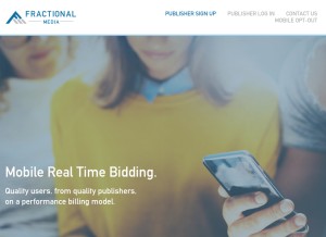 How fractionalmedia.com looks like on a tablet such as an iPad.