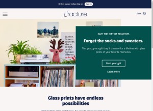 How fractureme.com looks like on a tablet such as an iPad.