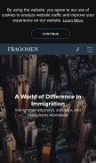 How fragomen.com looks like on a mobile device such as an iPhone.
