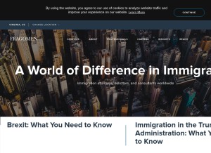 How fragomen.com looks like on a tablet such as an iPad.