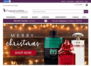 How fragrancenet.com looks like on a tablet such as an iPad.