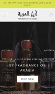 How fragranceofarabia.com looks like on a mobile device such as an iPhone.