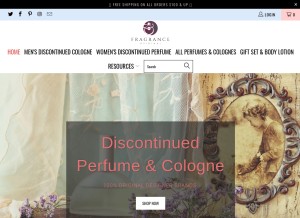 How fragranceoriginal.com looks like on a tablet such as an iPad.