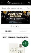 How fragranceoutlet.com looks like on a mobile device such as an iPhone.