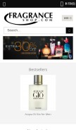 How fragranceshop.com looks like on a mobile device such as an iPhone.