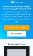 How frameiteasy.com looks like on a mobile device such as an iPhone.