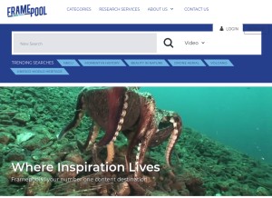 How framepool.com looks like on a tablet such as an iPad.