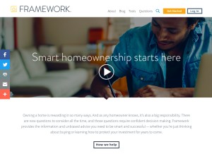 How frameworkhomeownership.org looks like on a tablet such as an iPad.