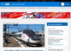 How francebleu.fr looks like on a tablet such as an iPad.