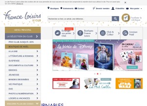 How franceloisirs.com looks like on a tablet such as an iPad.